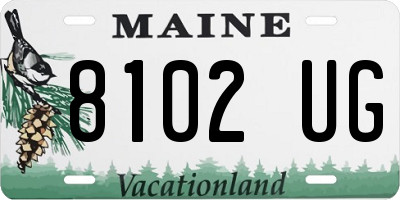 ME license plate 8102UG
