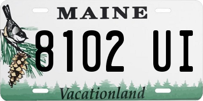 ME license plate 8102UI