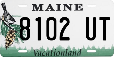 ME license plate 8102UT