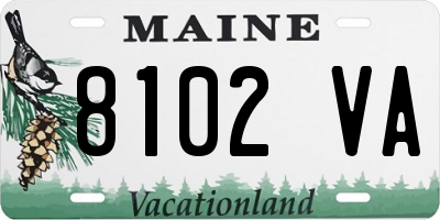 ME license plate 8102VA
