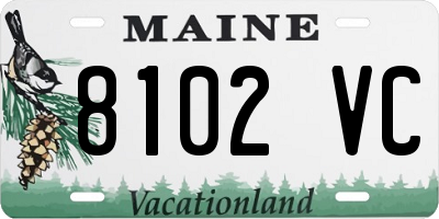 ME license plate 8102VC