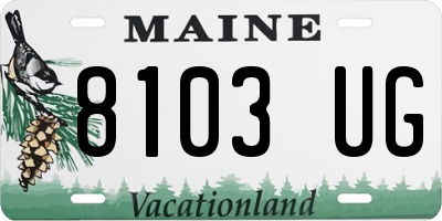 ME license plate 8103UG