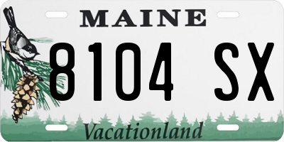 ME license plate 8104SX