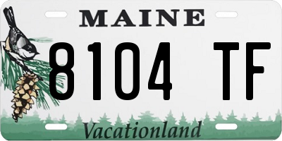 ME license plate 8104TF