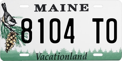 ME license plate 8104TO