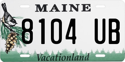 ME license plate 8104UB