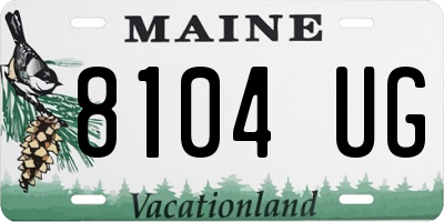 ME license plate 8104UG