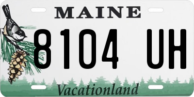 ME license plate 8104UH