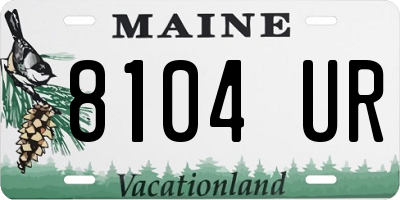 ME license plate 8104UR