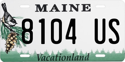 ME license plate 8104US