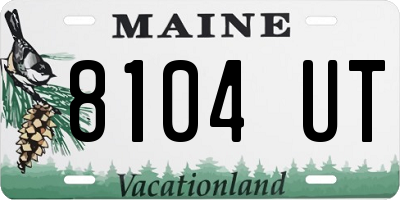 ME license plate 8104UT