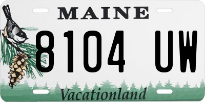 ME license plate 8104UW