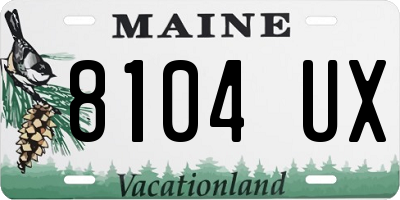 ME license plate 8104UX