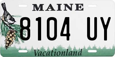 ME license plate 8104UY