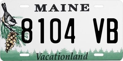 ME license plate 8104VB