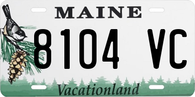 ME license plate 8104VC