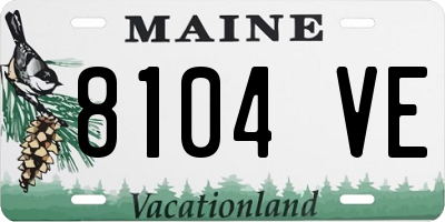 ME license plate 8104VE