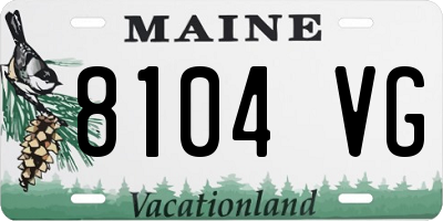 ME license plate 8104VG