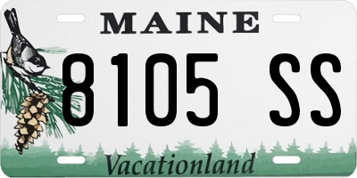 ME license plate 8105SS