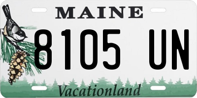 ME license plate 8105UN