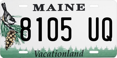 ME license plate 8105UQ