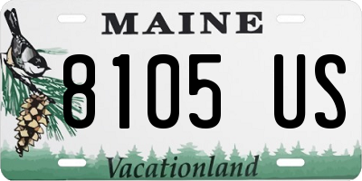 ME license plate 8105US