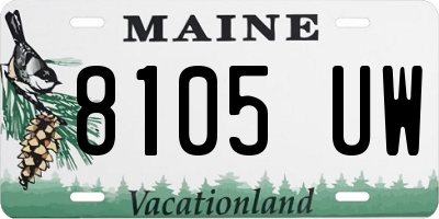 ME license plate 8105UW