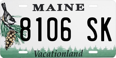 ME license plate 8106SK