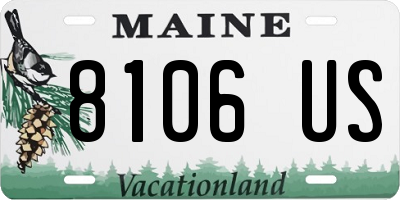 ME license plate 8106US