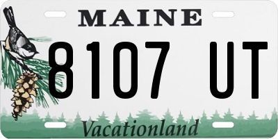 ME license plate 8107UT