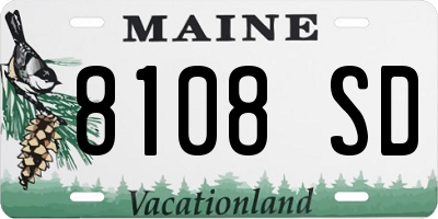 ME license plate 8108SD