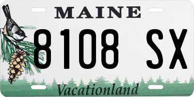 ME license plate 8108SX