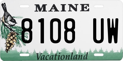 ME license plate 8108UW