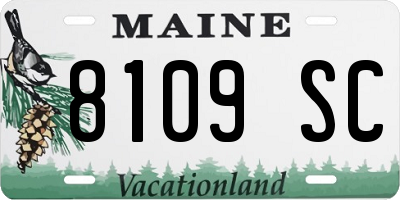 ME license plate 8109SC