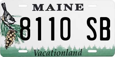 ME license plate 8110SB