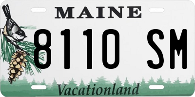 ME license plate 8110SM