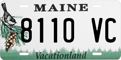 ME license plate 8110VC
