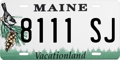 ME license plate 8111SJ