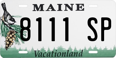 ME license plate 8111SP