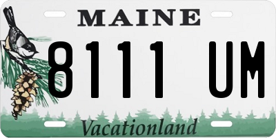 ME license plate 8111UM