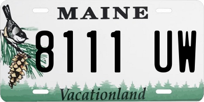 ME license plate 8111UW