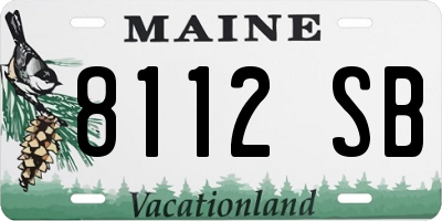 ME license plate 8112SB