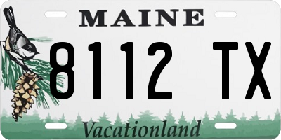 ME license plate 8112TX