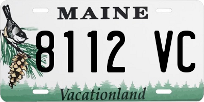 ME license plate 8112VC