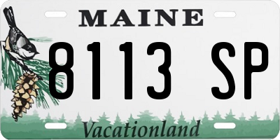 ME license plate 8113SP