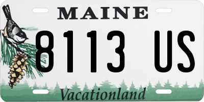 ME license plate 8113US