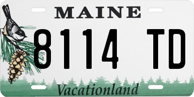 ME license plate 8114TD