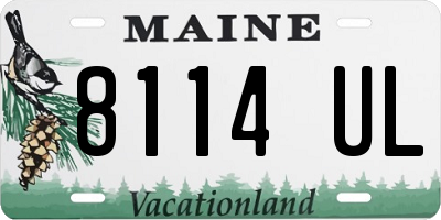 ME license plate 8114UL