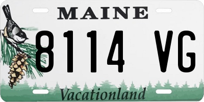 ME license plate 8114VG