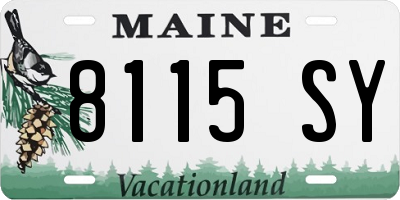ME license plate 8115SY
